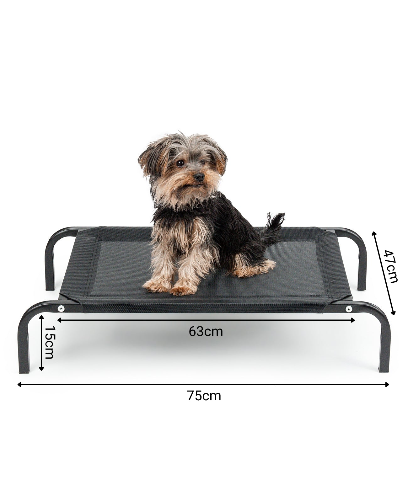 Erhöhte Hundeliege für Haus und Garten