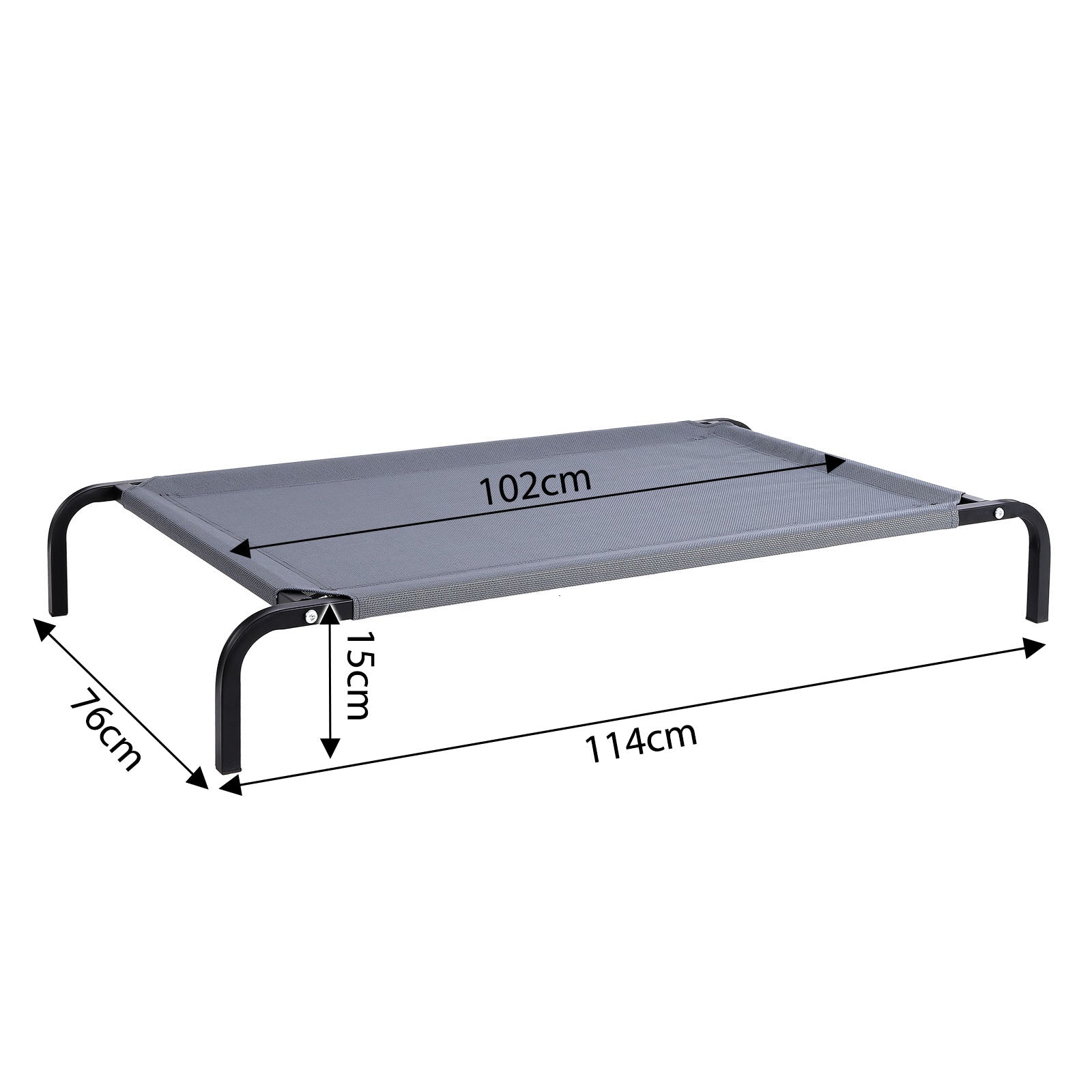 Erhöhte Hundeliege für Haus und Garten