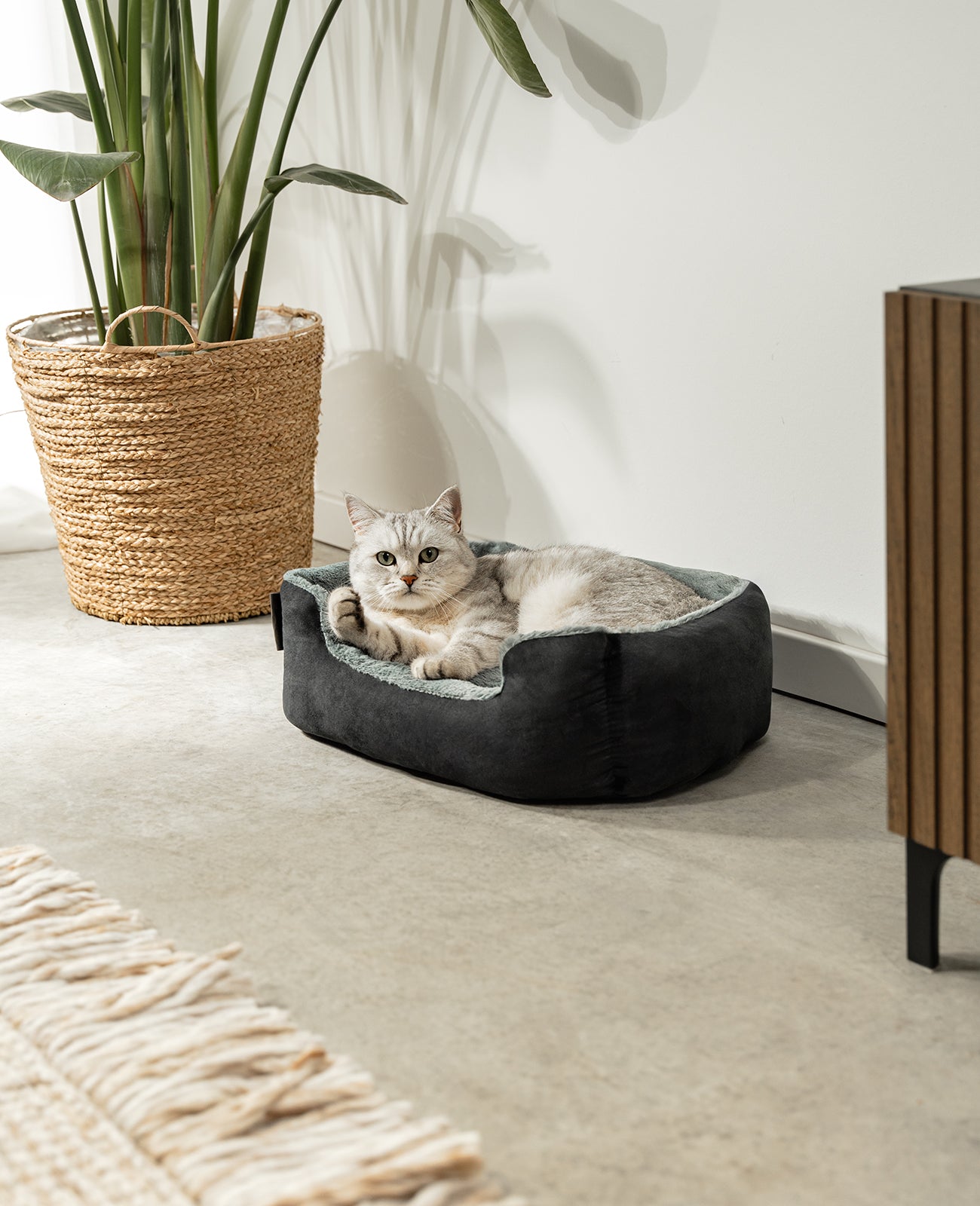 Katzenbett mit Wendekissen