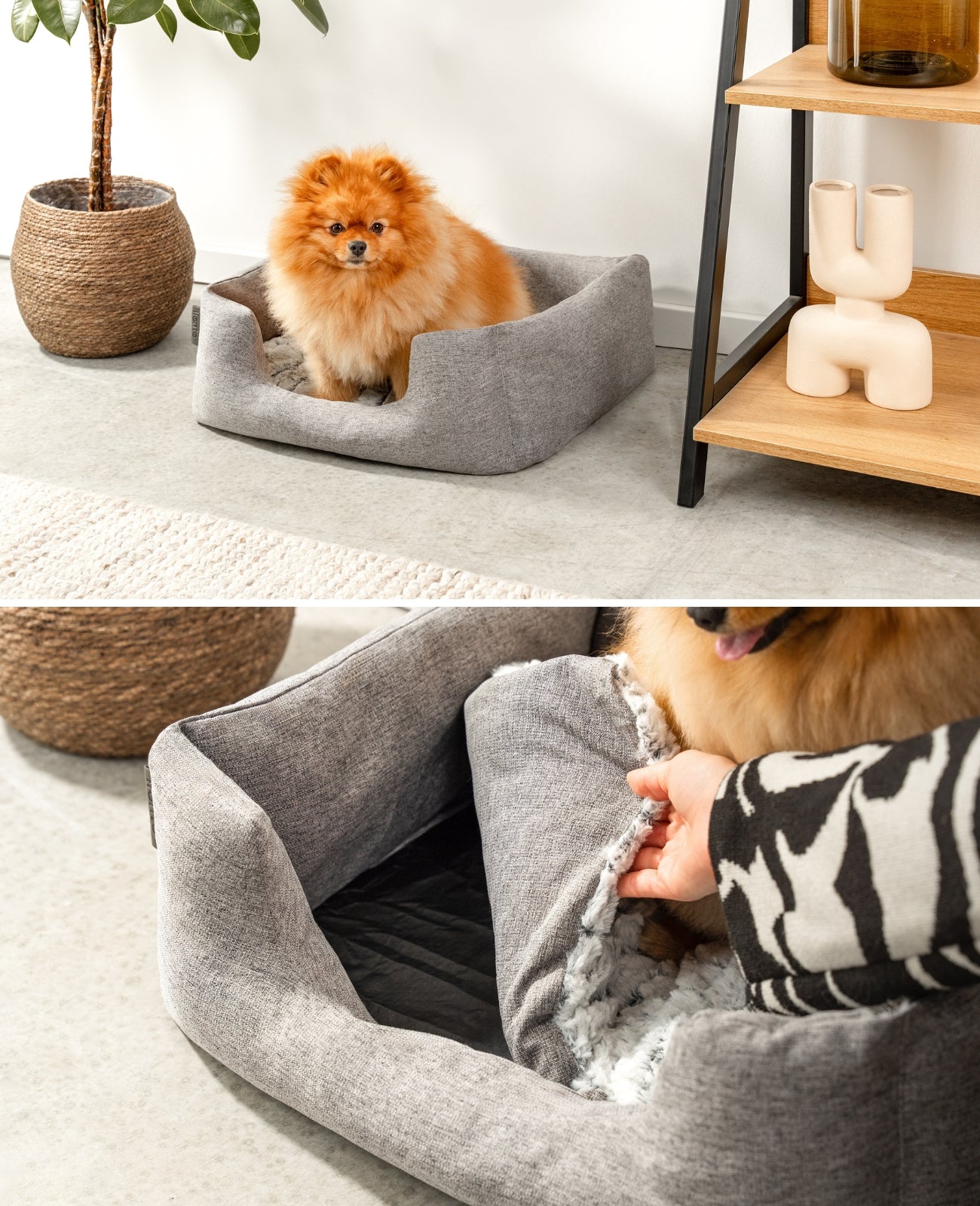 Hundebett mit Wendekissen