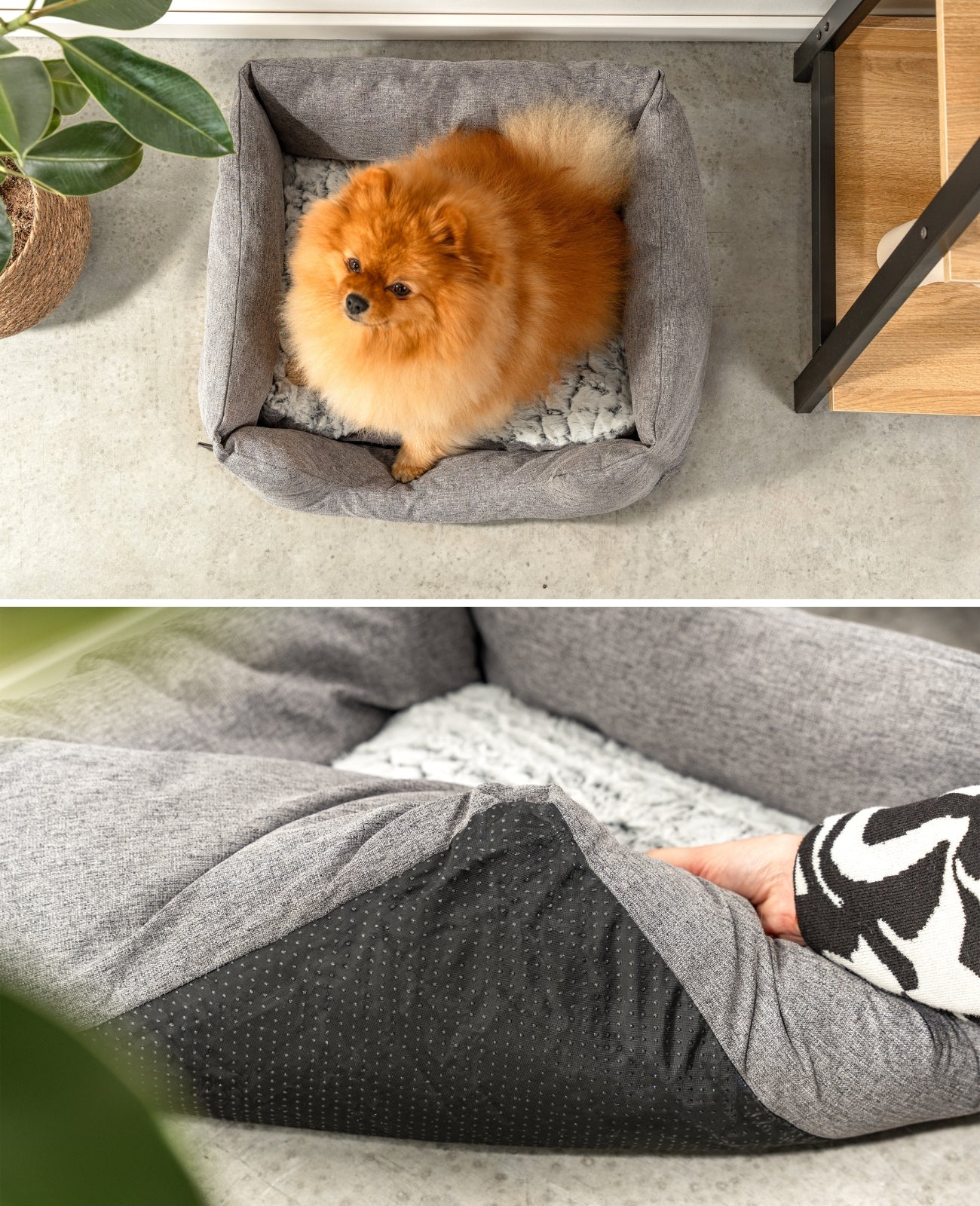 Hundebett mit Wendekissen