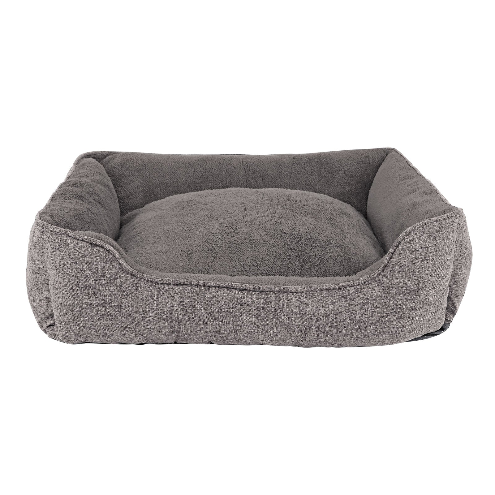 Hundebett mit abnehmbarem Bezug in grau