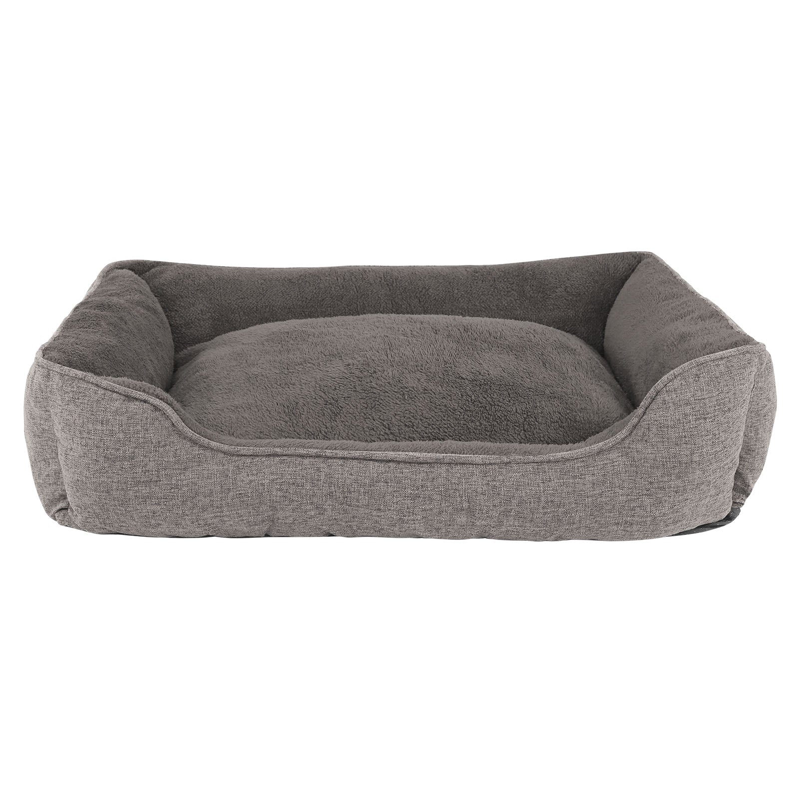 Hundebett mit abnehmbarem Bezug in grau