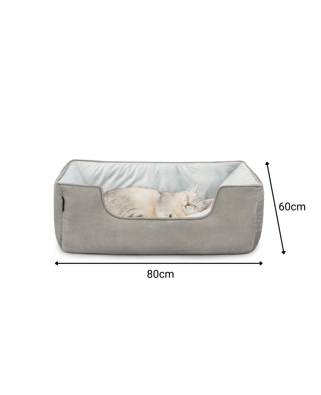 2-in-1 Katzenbett in Wildlederoptik