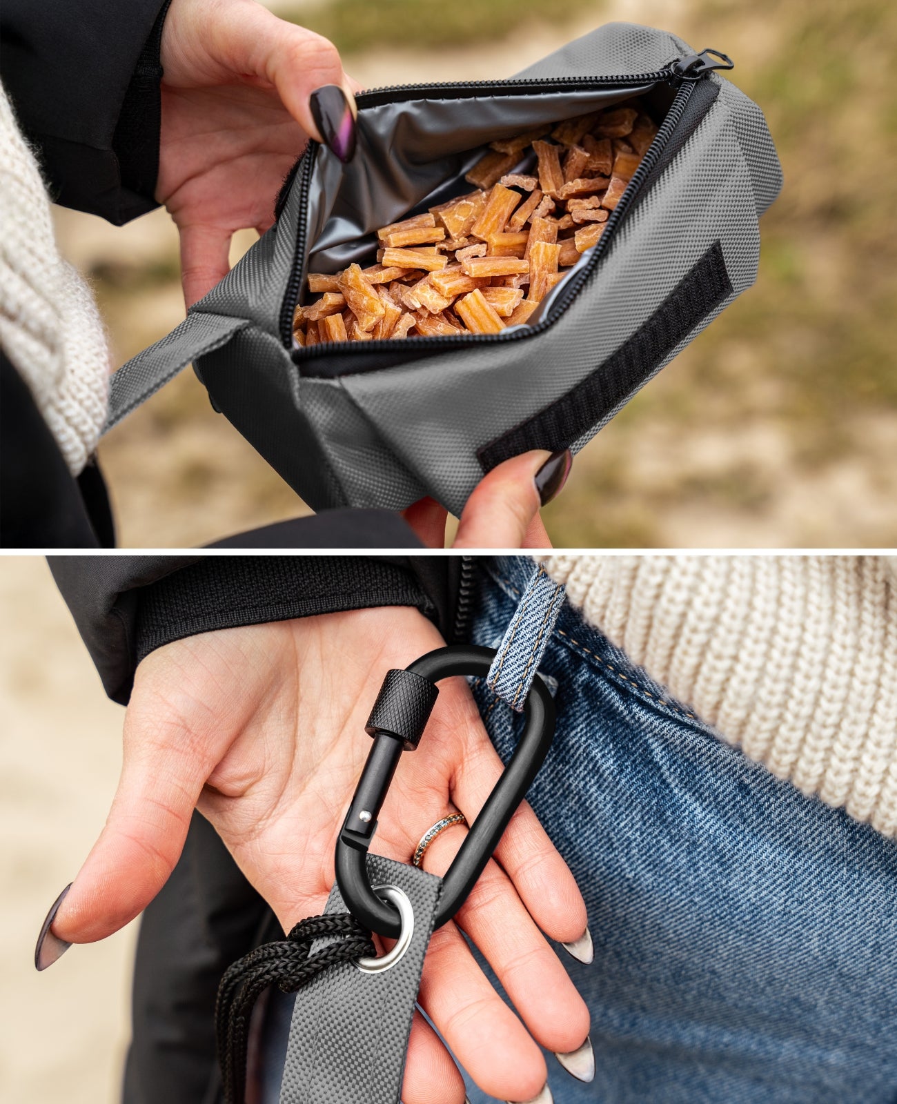 Futterbeutel mit Kordel, personalisiert