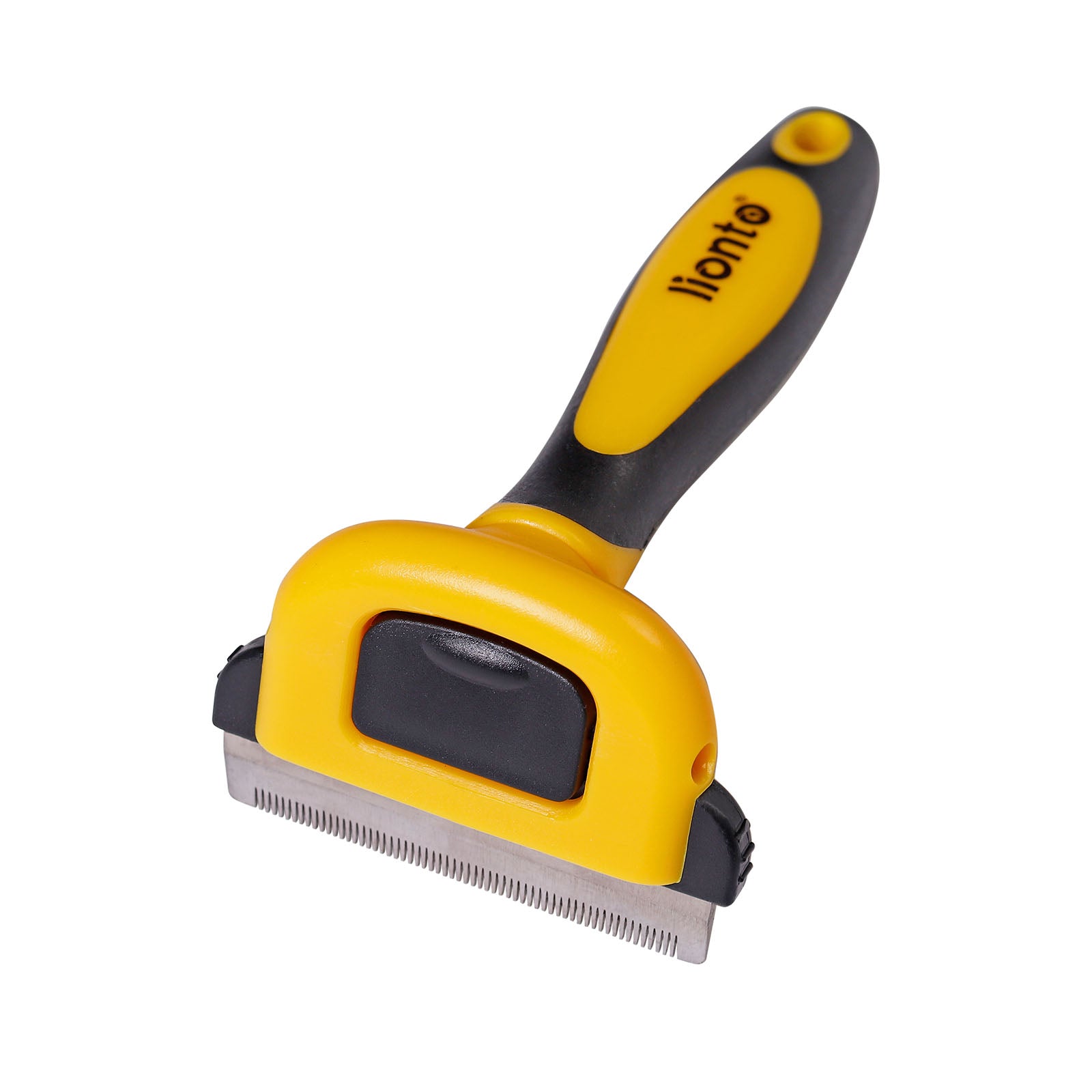 Haustierbürste für Hunde in gelb/schwarz gegen Schmutz, Verknotungen und lose Haare
