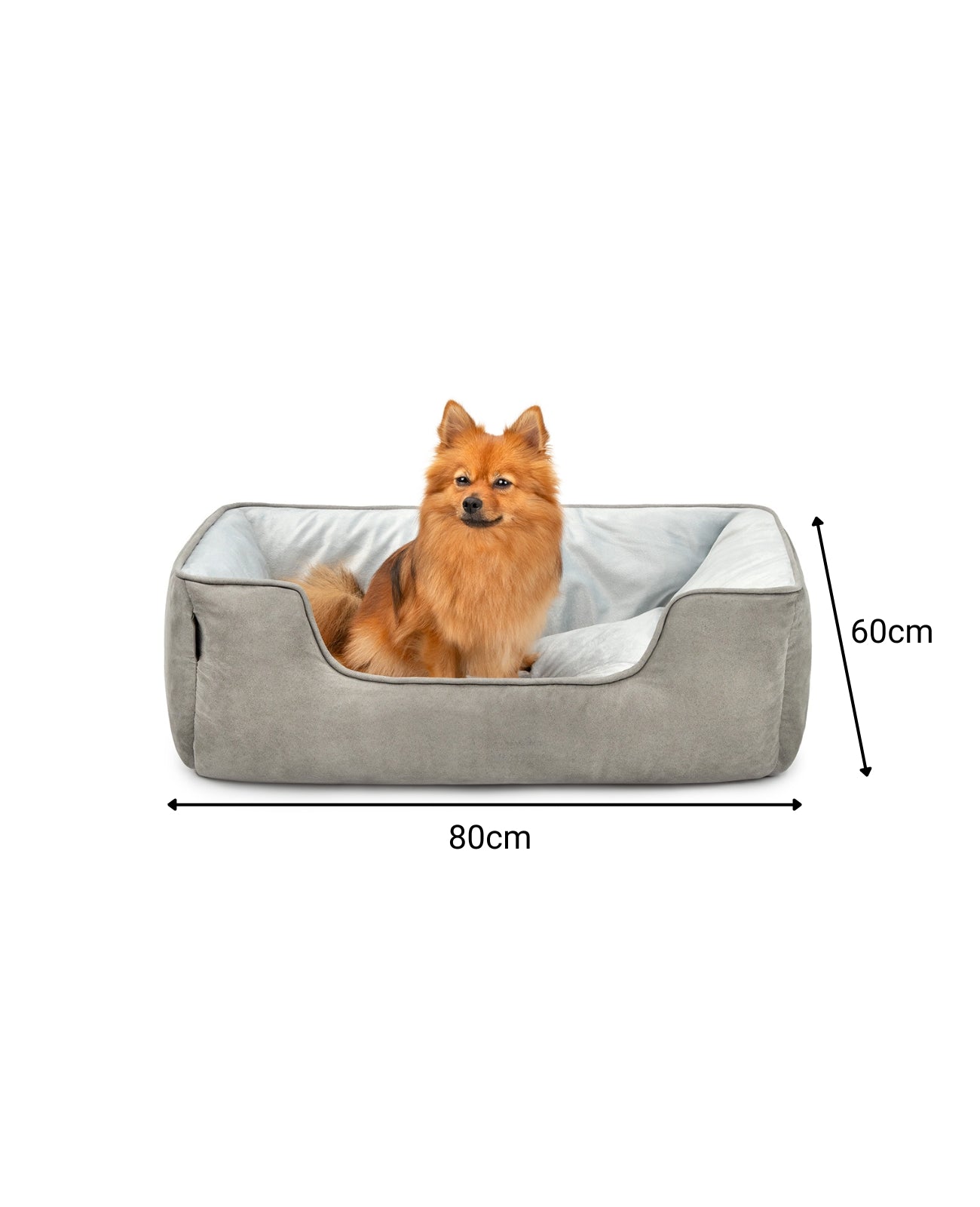 2-in-1 Hundebett in Wildlederoptik