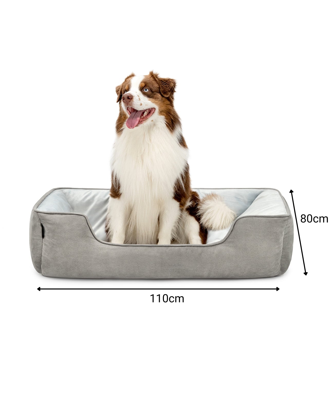 2-in-1 Hundebett in Wildlederoptik