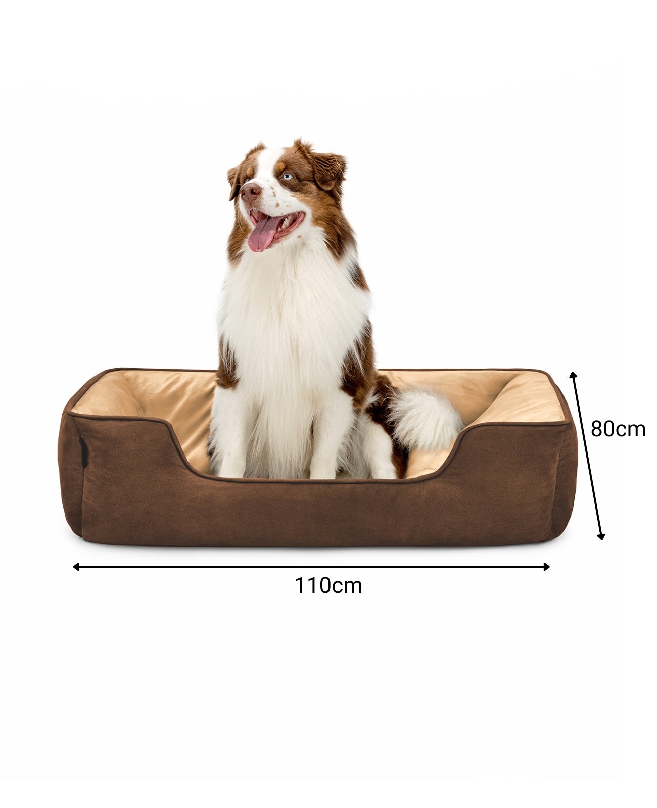 2-in-1 Hundebett in Wildlederoptik