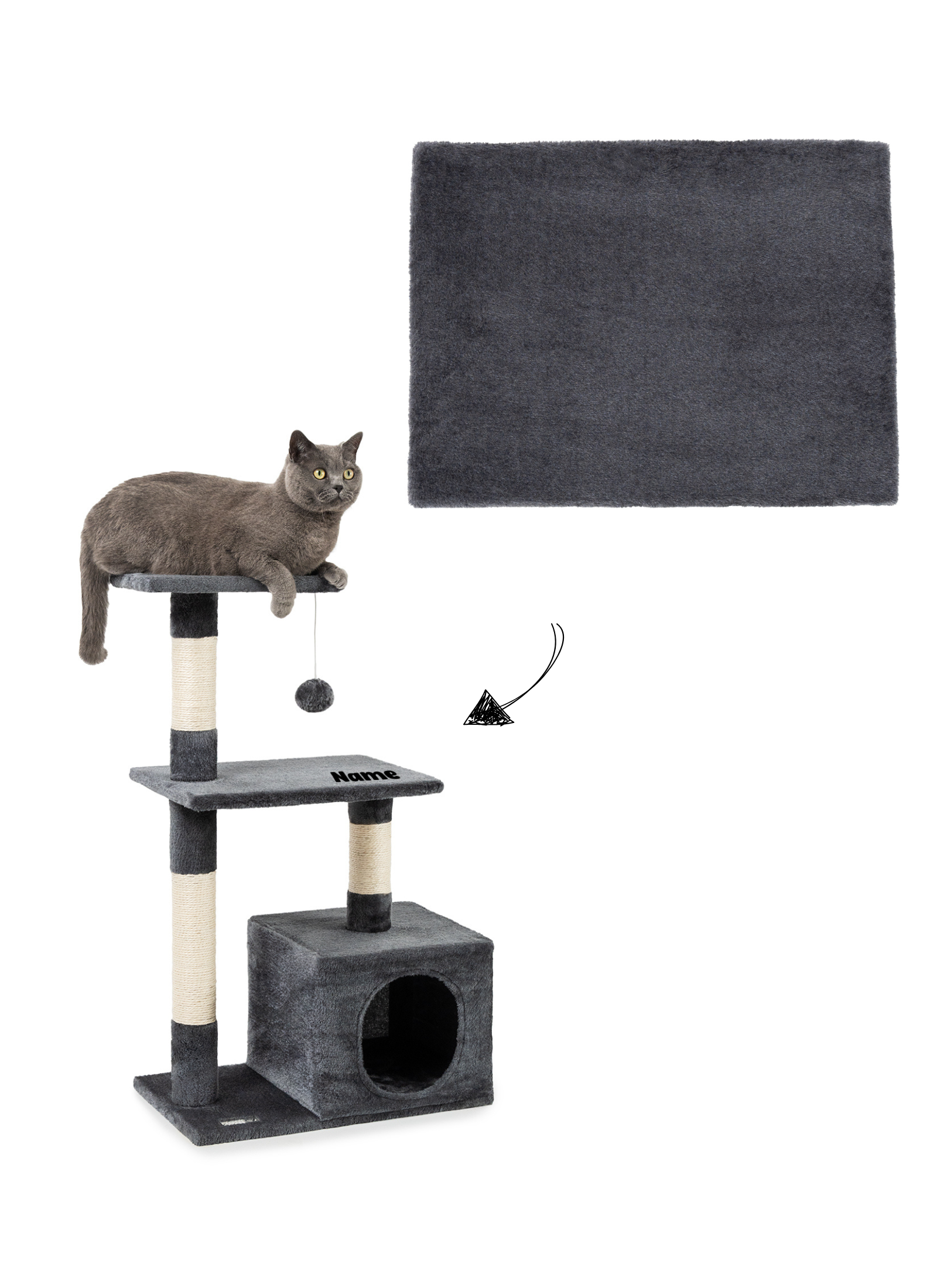 Kratzbaum 85 cm, personalisiert