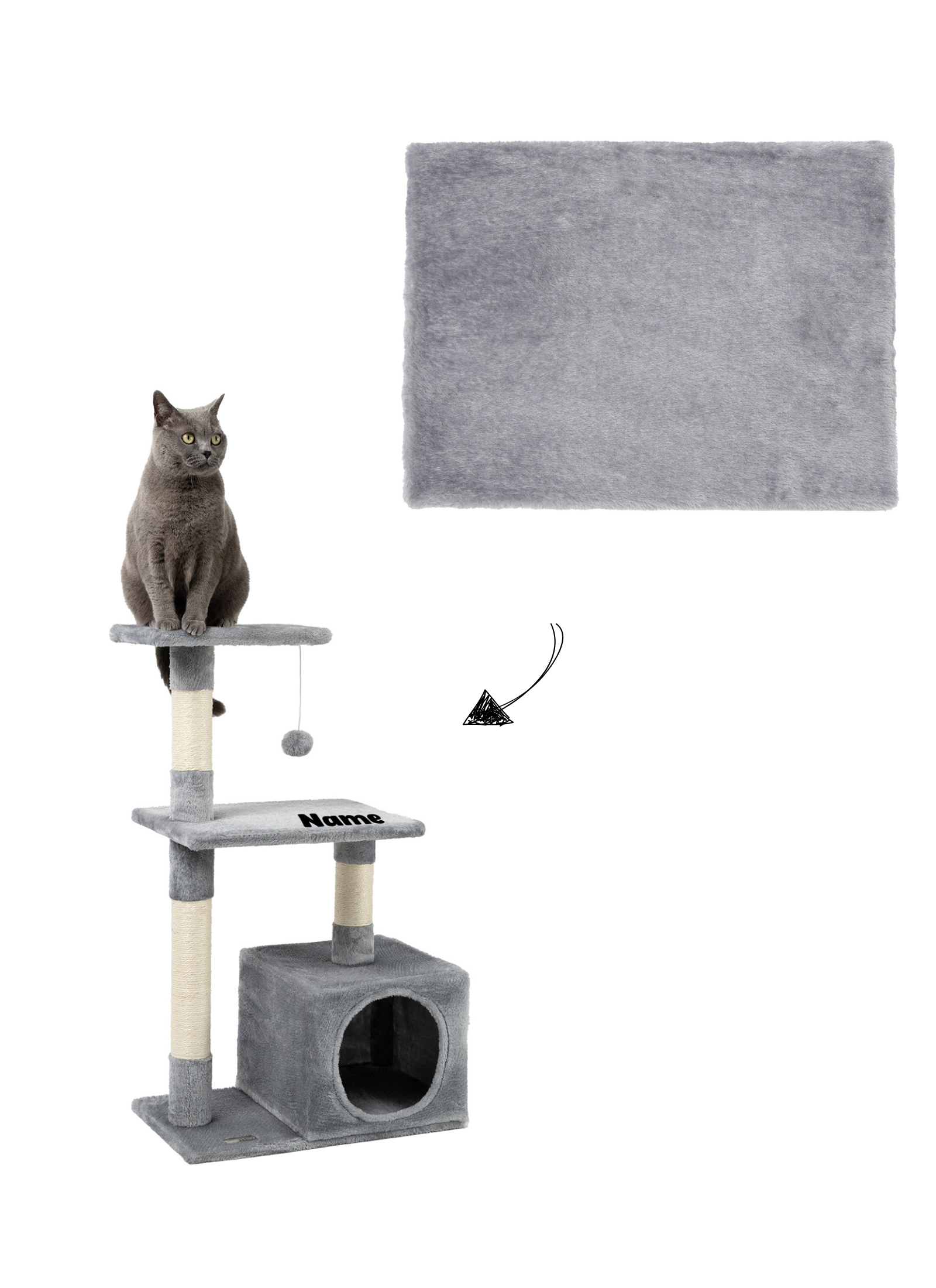 Kratzbaum 85 cm, personalisiert