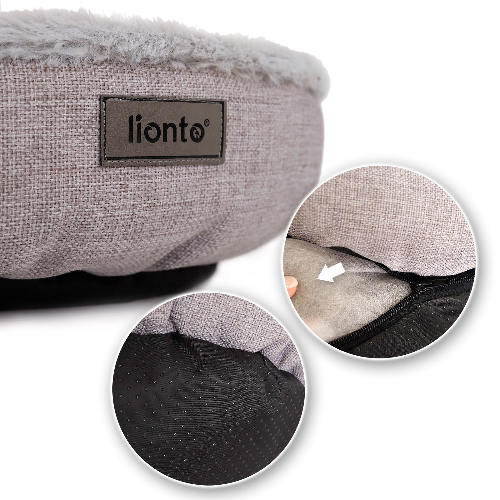 Katzenbett mit Plüsch in Donutform