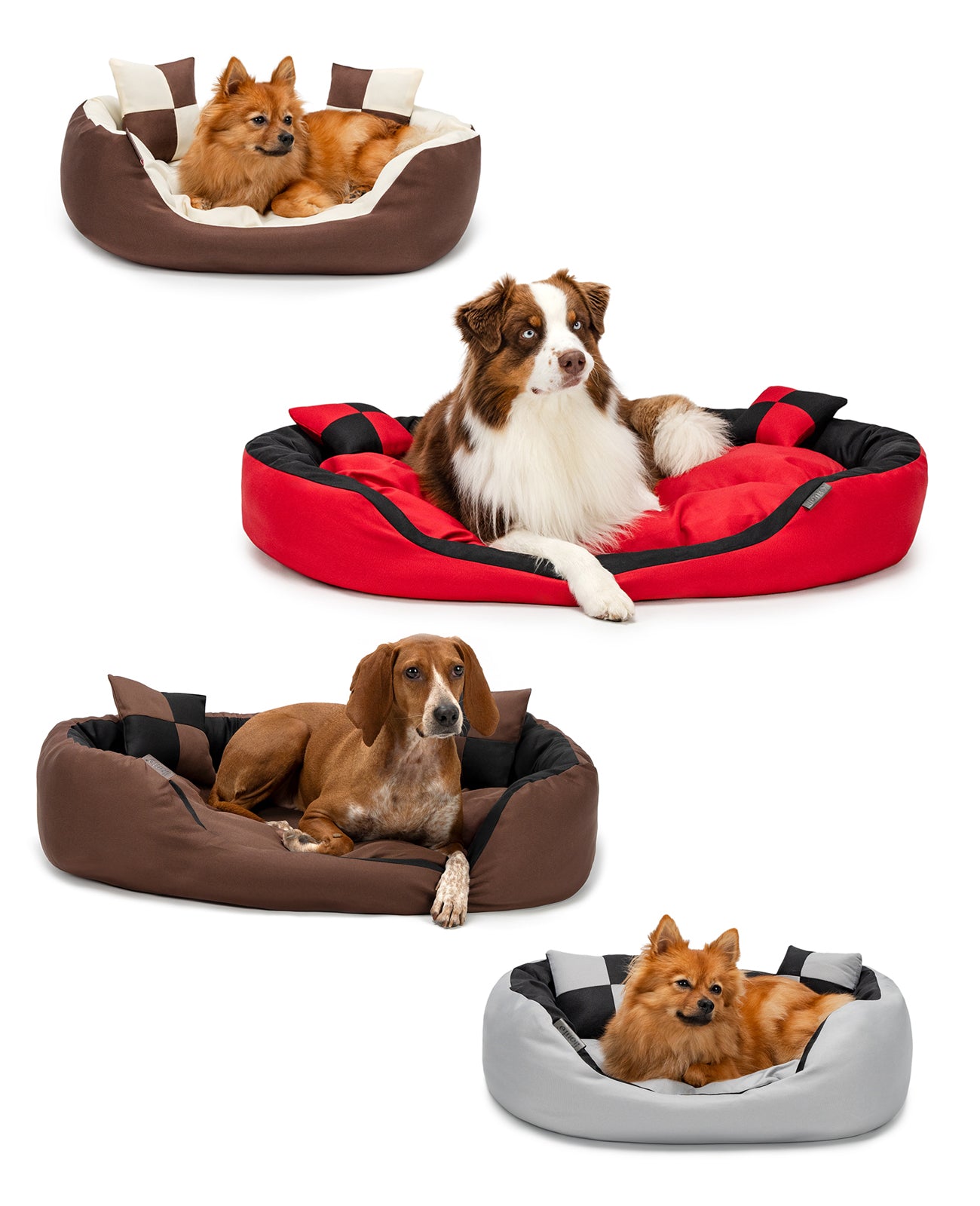 4-in-1 Hundebett mit Wendekissen