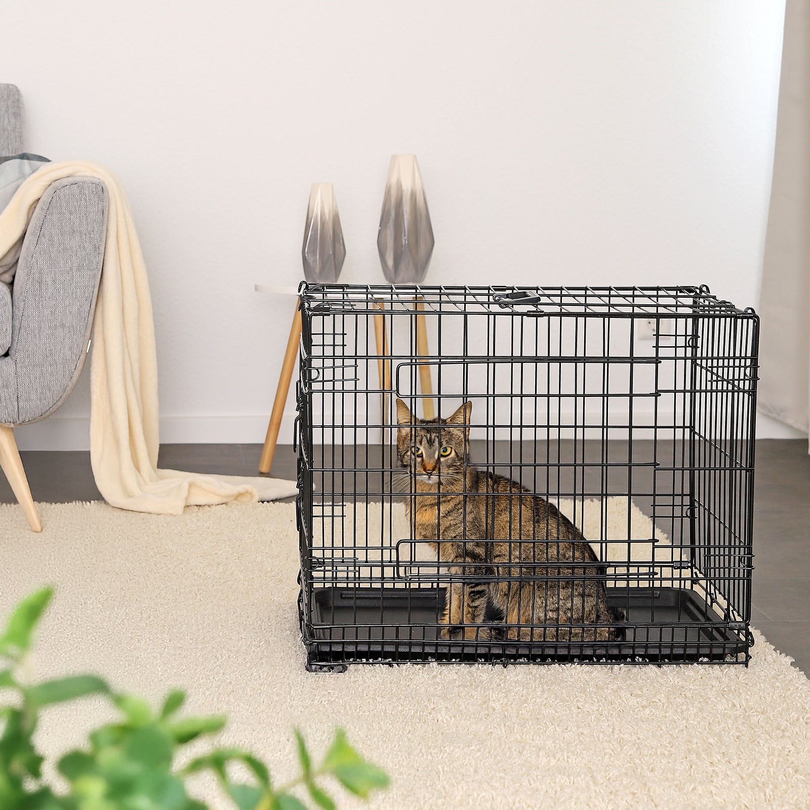 Katzentransportkäfig mit Bodenwanne