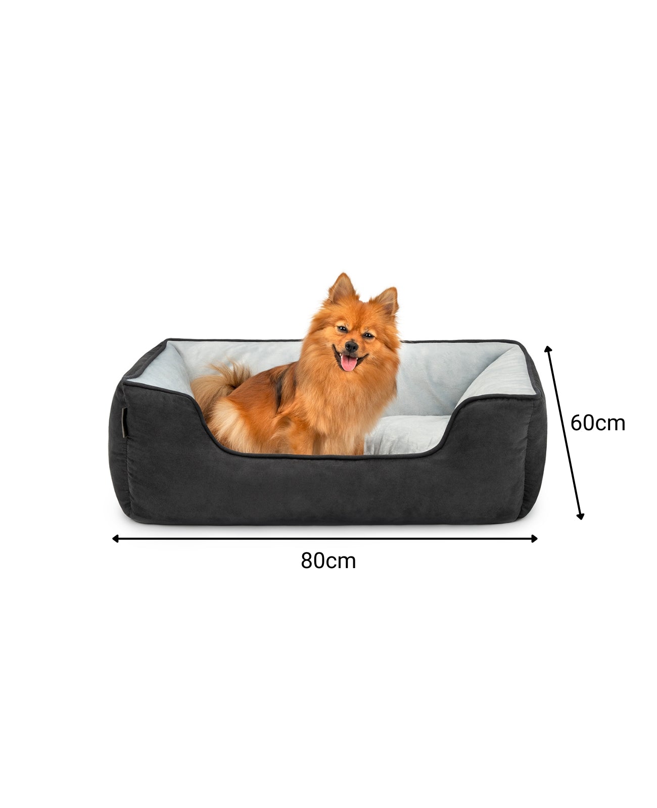 2-in-1 Hundebett in Wildlederoptik