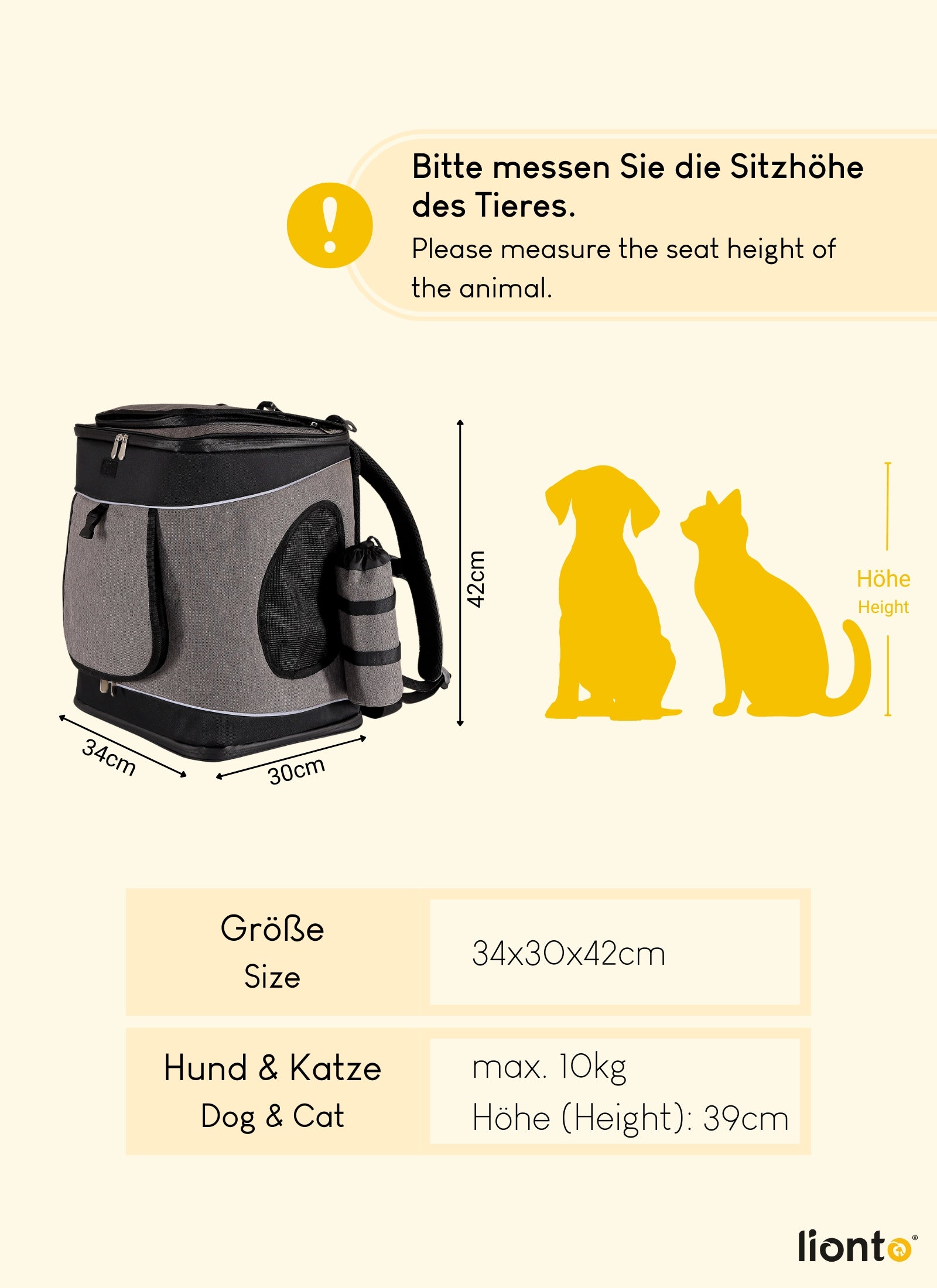 Anleitung zur Abmessung der passenden Größe des Rucksacks